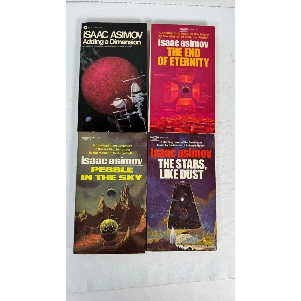 Isaac Asimov Sci-Fi & Nonfiction Paperback Lot 4 Books Avon Fawcett Vintage‎